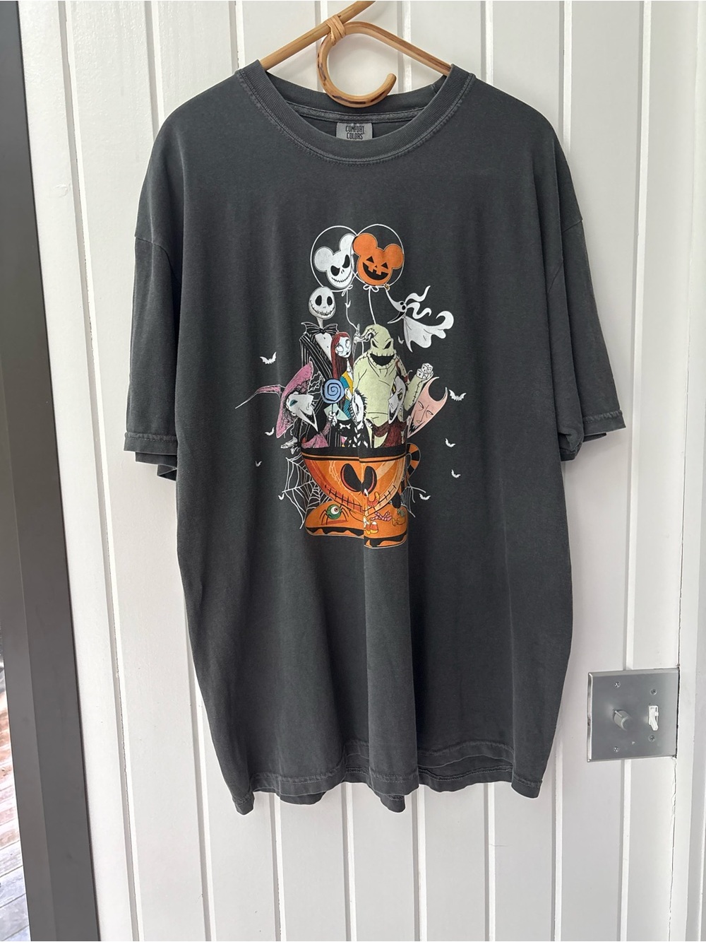 Women’s Halloween Crewneck Tee with Nightmare Before ChristmasCharacters - Picture 2 of 2